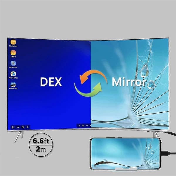-Kompatibel adapteromformerkabel 4K HD Video Digital HDTV-kabel Speiling for // 15 Pro Max