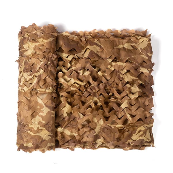 Rektangulær skyggesejl i farverigt net, camouflage mønster, 3x4 m