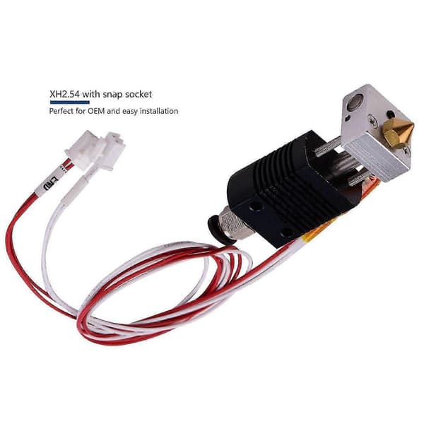 Hot End Kit til Anet ET5 ET5X ET5Pro 3D-printer Ekstrudering, 24V 40W, Inklusive Varmerør, Termistor, 0.4mm Dyse