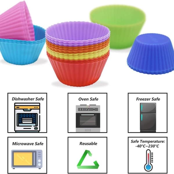 Silikone Mini Muffinsform Holder Genanvendelig og Non-stick Muffins Silikoneform