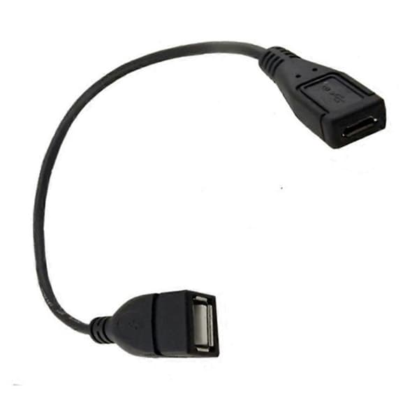USB 2.0 Hun til Micro USB Hun Kabel Dataoverførselskonverter til Telefon_tfrf