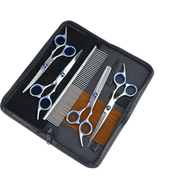 Dog Scissors, 5-in-1, Sharp, Curved Scissors for Dogs and Cats, KLB