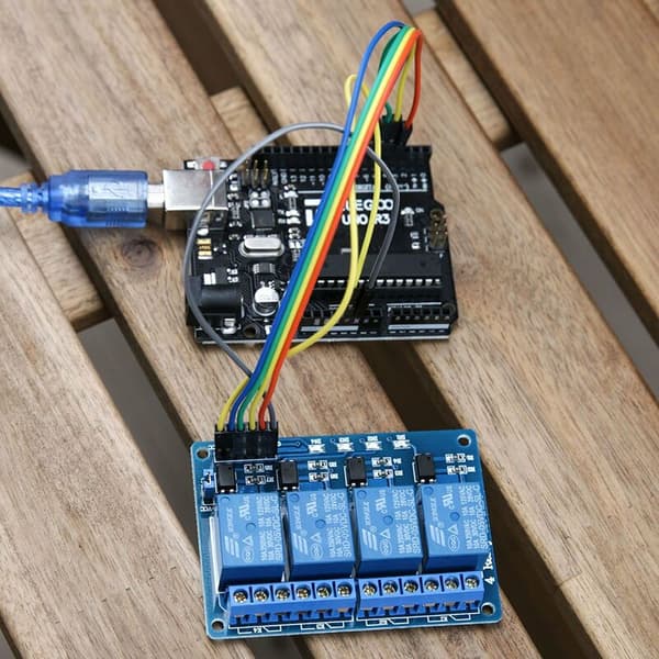 4-kanals relämodul med optokopplare för Mega 2560 1280 DSP ARM PIC AVR STM32 Raspberry Pi