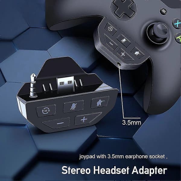 Stereolydforbedrer for One med 3,5 mm konverteringshode Headsetadapter (hvit)