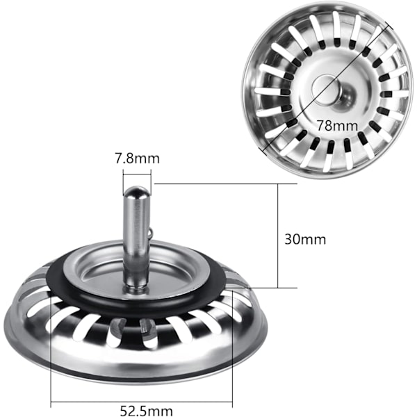78mm Stainless Steel Strainer for Kitchen