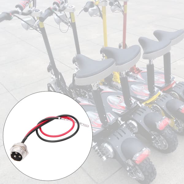 6 stk 3-bens opladningsportstik batteriopladerstik til el-scooter
