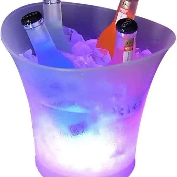 LED-iskøler, 5L stor flaskekøler - champagnekøler - vinkøler - KLB