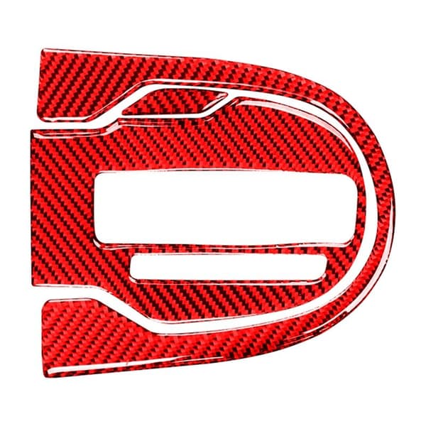 Fiber Gear Shift Panel Cover Ram Trim Decal til FIT JAZZ 2014 2015 2016 2017 2018 2019 2020 (Rød)