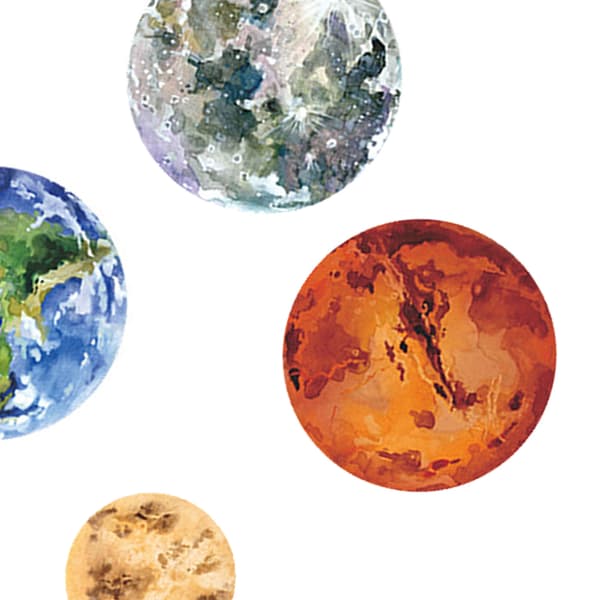 20 Pcs Planet Solar System Stickers PET Universe Planet Stickers for Cell Phones Computers Tablets Mugs Lonely Planet