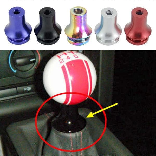 M12x1.25 Car Gear Shift Knob Gaiter Holder Universal Shift Knob Adapter Connection Metal Gear Shift Boot Retainer Rustproof Red Red