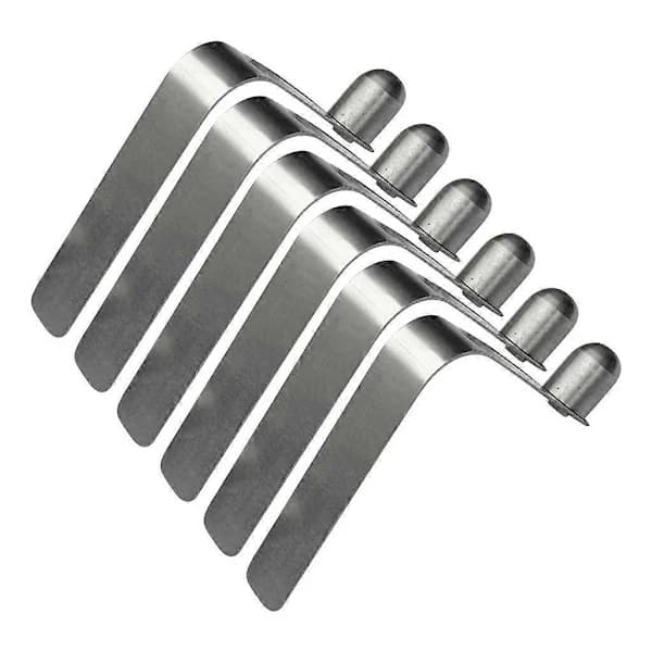 6 Pieces 8mm Kayak Paddle Tent Pole Spring Snap Button Clips in Stainless Steel