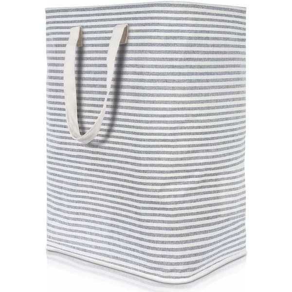 Laundry Basket 72L Foldable Waterproof Fabric with Large Capacity Grey, 40x30x60cm