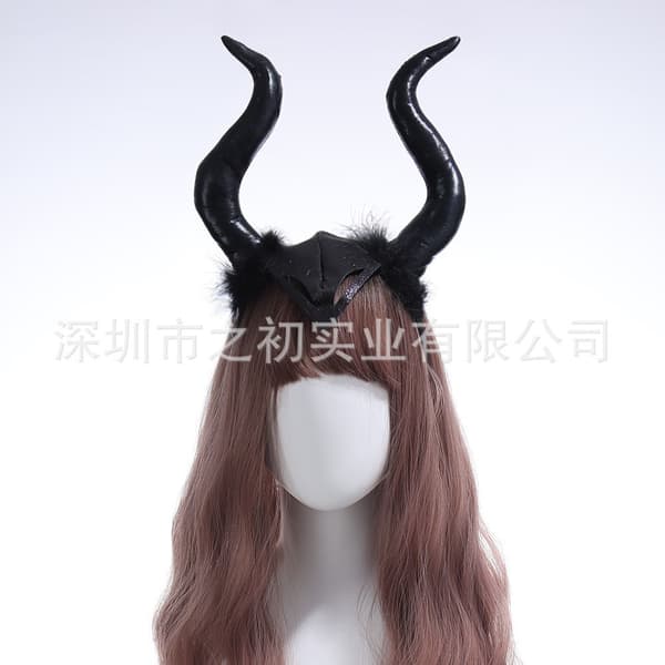 Maleficent Hornhodebånd Hårtilbehør Halloween Maskerade Sideprops MJ51 One Size One Size Matt avtakbar One Size Matte removable