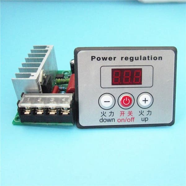 4000W AC SCR Spændingsregulator Lysdæmper Elektrisk Motor Temperaturregulator til Varmeelementmotorer med Afbryder