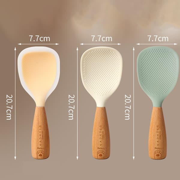 Vertical Rice Spoon High Temperature Resistance Rice Spoon for Kitchen Yellow Yellow