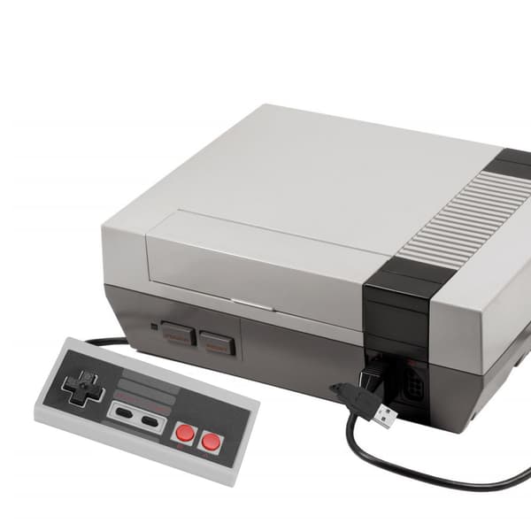 Classic Wired USB Gamepad Game Controller Originally Designed for NES Mini Host (Grey)