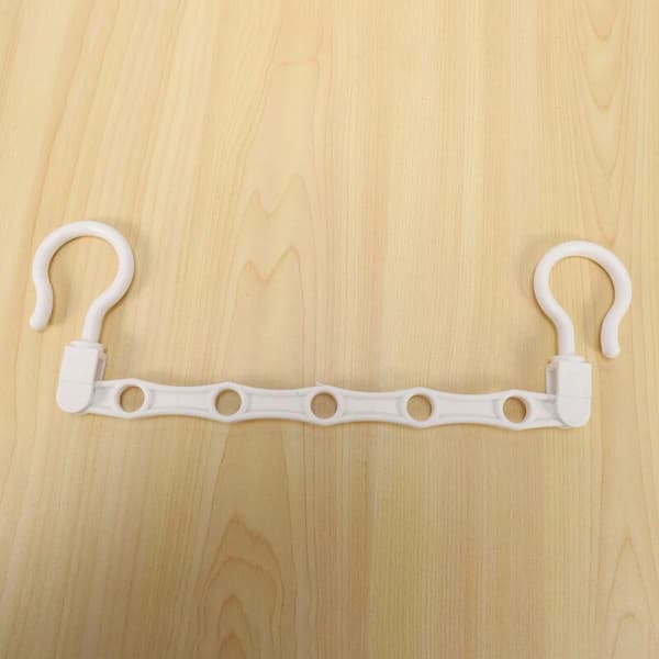 White Hanger, Windproof Five-Hole Hanger, Foldable Rotating Hanger, Space-Saving Hanger, 10 Pieces, For Clothes