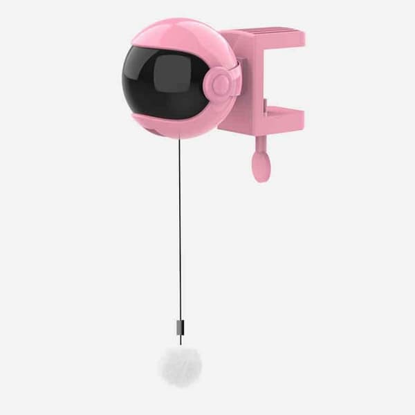 White Interactive Cat Toy - Smart USB Rechargeable Cat Ball - Cat Toy - Self-Rotating Cat Toy