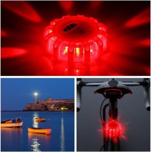 Orange LED-batteridrevet signallys