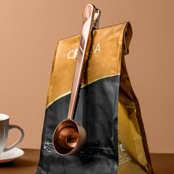 Kaffeske med klemme - Rustfrit stål
