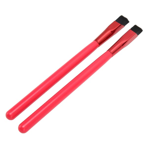 2st Eyebrow Makeup Brush Red Portable Multifunctional Angled Eyebrow Brush for Daily Use