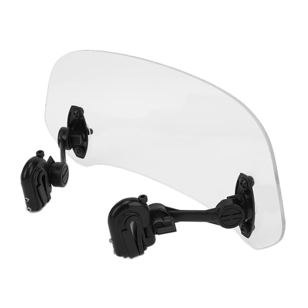 Motorcycle Windshield Extension Riser Windscreen Adjustable Wind Rain Air Deflector Add-on Spoiler Screen (Clear)