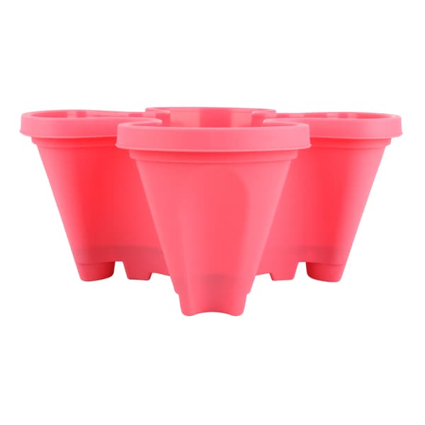 PP Stereoscopic Four-Leaf Flower Pot Strawberry Pot Multi-Layer Stacking Pot for Growing Vegetables and Melon Fruits