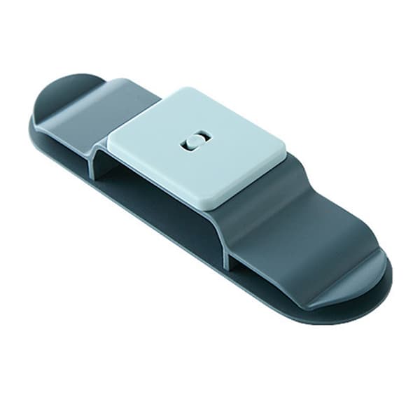 The new rotating socket holder Punch-free wall socket Power Strip Storage Plug Hook Cord Winder Blue Blue