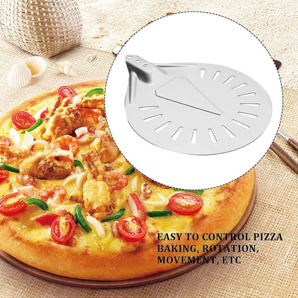 Langt håndtak 9 tommer perforert avtakbar pizzavender pizzaspade aluminium pizzaspade