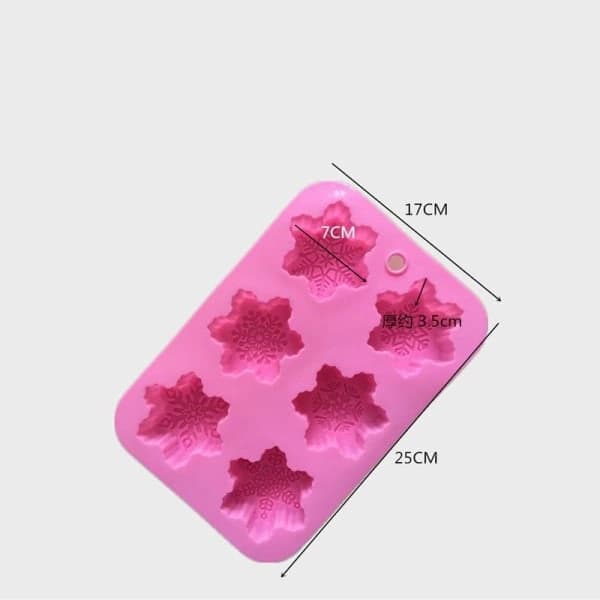 Stearinlysform stearinlysformer DIY silikonform stearinlys 3D snøfnugg