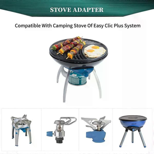 Easy Clic Plus-system med gjenget gassbeholderadapter Campingaz gasskomfyr konverter til Lindal Valve_Kvalitetsgaver thread