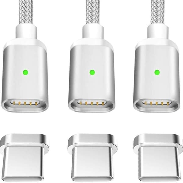 GIANAC iPhone-opladerkabel, [3 stk. 0,5M 1M 2M] Lightning sølv KLB