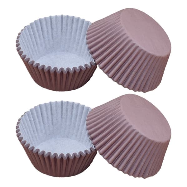 Massive brune standardstørrelse rette cupcake-former