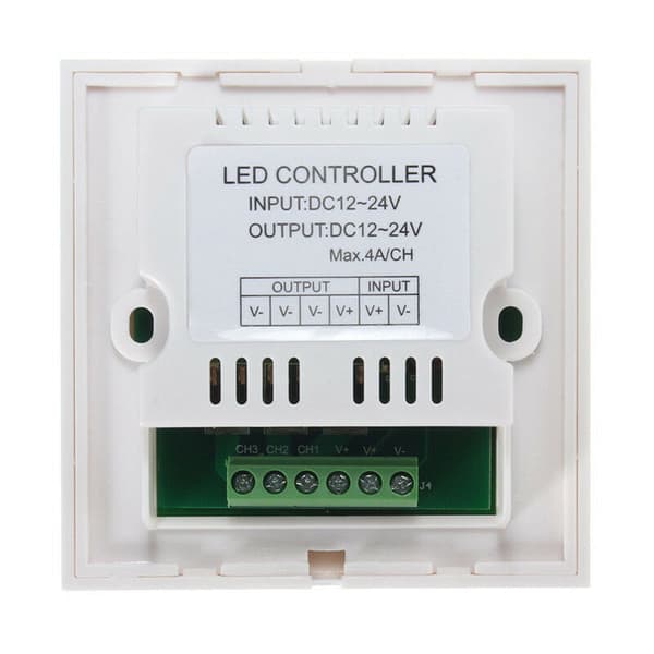 DC 12-24V LED Touch Wall Controller Panel med ljusstyrka ändra dimmer switch för justering av lampor (Färg: Vit)