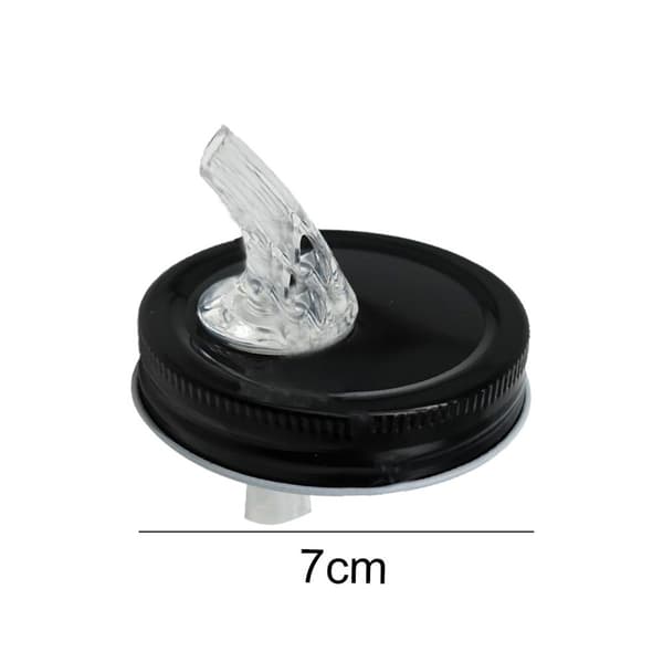 Free-flowing mason jar pourer black