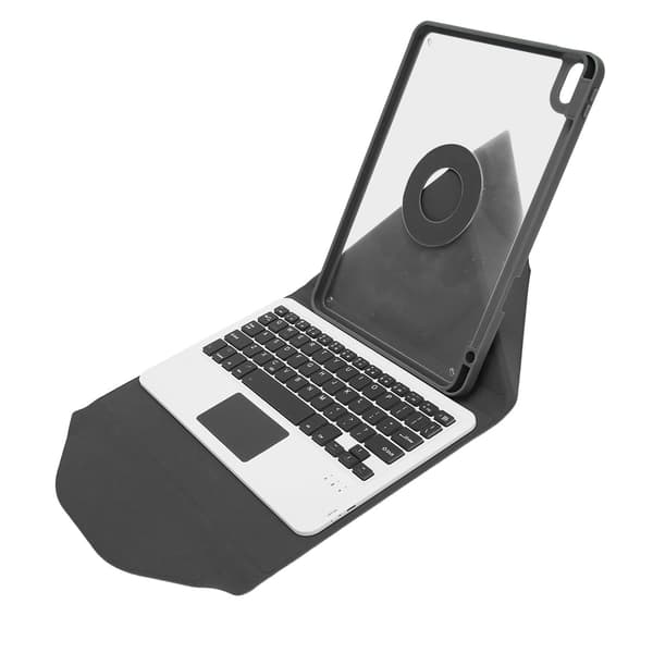 Keyboard Case with Wireless Keyboard, Trackpad, Built-in Pen Holder, Keyboard Case for IOS Tablet 9 8 7 Black