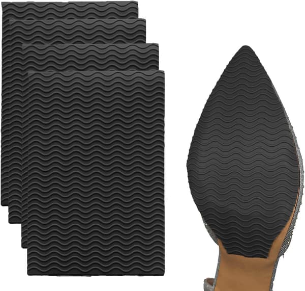 Black 4-pack Shoe Sole Protectors Shoe Sole Grip Pads Non-slip DXGHC