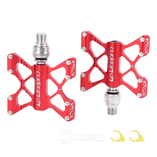 Litepro K5 Quick Release Pedal Foldbar Cykelpedal Cykeldel Rød