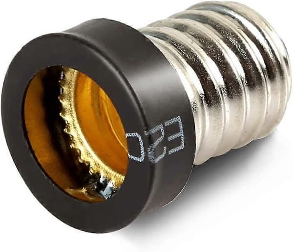 10 stk. E14 til E12 Adapter Konverter, Europæisk Skrue (E14) til Lysekrone Skrue (E12) Sokkelreducer