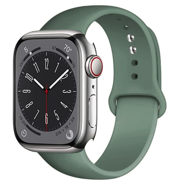 Silikonearmbånd Holdbart Apple Watch 38mm/40mm/41mm Grå m Grå m