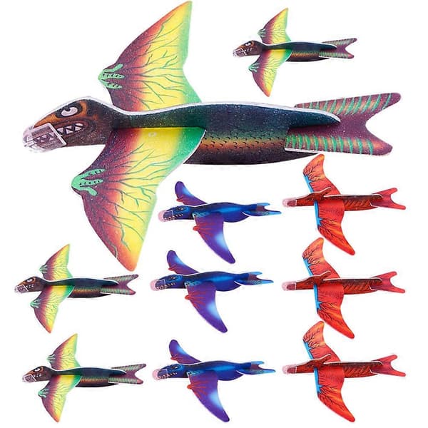 48 stk. dinosaur-skumflylegetøj, flylegetøj, dinosaur-flyveflymodel, skumflylegetøj
