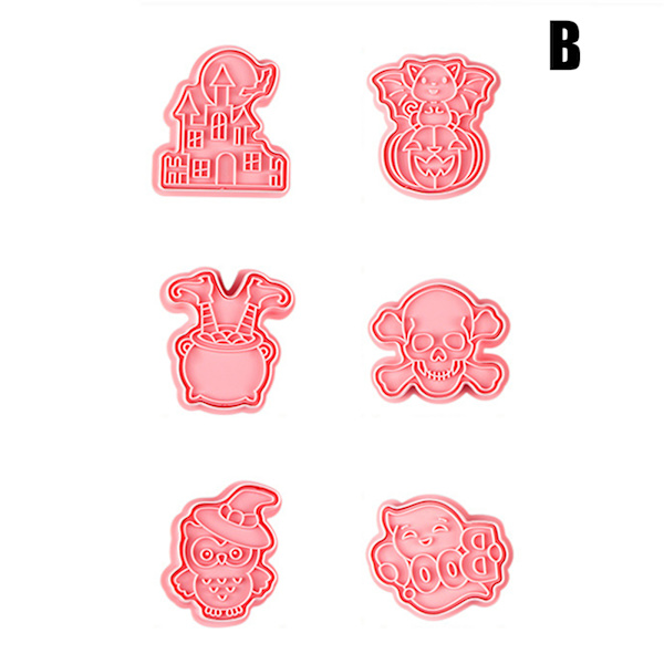 Halloween Cookie Cutters Stencils 3D Cartoon DIY Biscuit Mold Practical Kitchen Baking Tool Easy Use B B