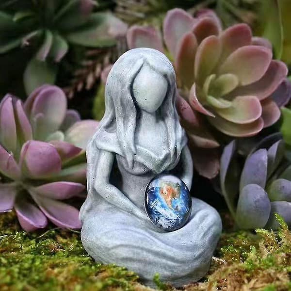 Gudinden Moder Jord Figur Skulptur Ornament Statue Indretning