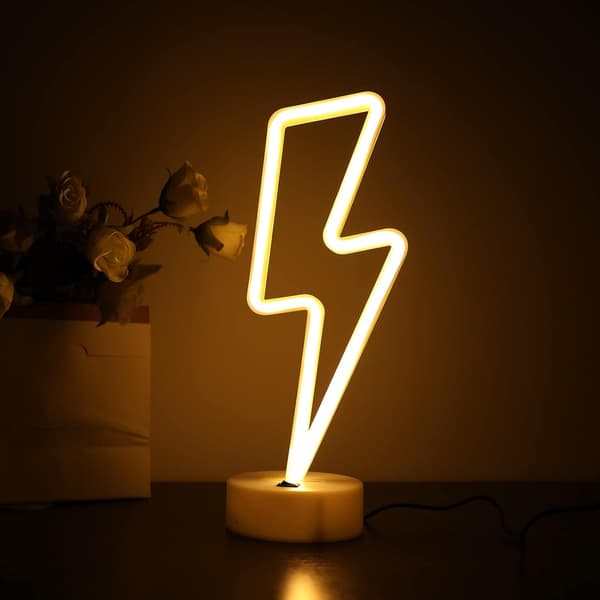 Lyssterke neonformede LED-lys USB-drevet varmhvit borddekorasjon