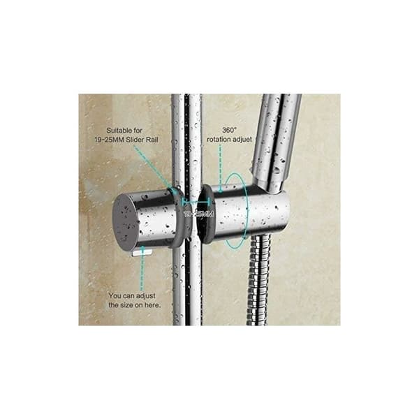 Utskiftbar håndholdt dusjhodeholder, krombelagt ABS-dusjhodeholder, 18-25 mm diameter justerbar