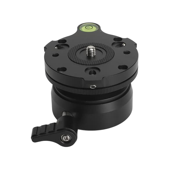 Tripod Head Leveling Base Camera Leveler Tripod Leveling Base Half Ball with Offset Bubble Level and Bubble Level Bag