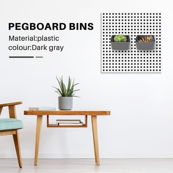 10 stk. Pegboard-kasser, Pegboard-kassesæt, Pegboard-kurveopbevaring, Pegboard-tilbehør