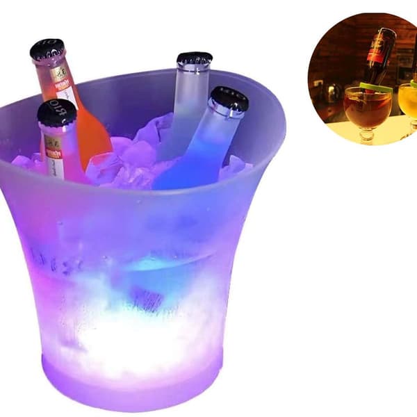 LED-iskøler, 5L stor flaskekøler - champagnekøler - vinkøler - KLB