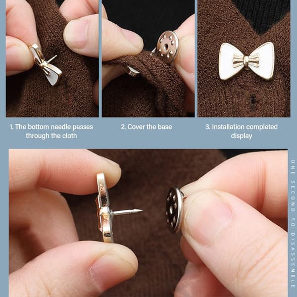 30 Pcs Free Sewing Brooches Pearl Rhinestone Button