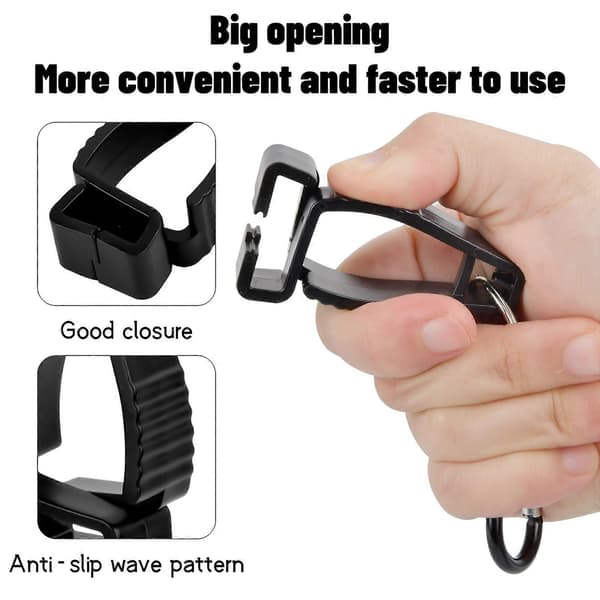 4 stycken handskhållare clips, halkfria arbetshandskhållare med karbinhake för säkerhet